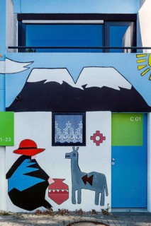 Colourful facade