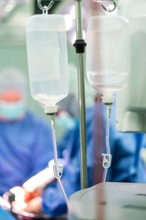 Multiple infusions during an operation in hospital