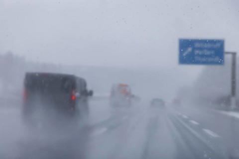 Motorway in winter
