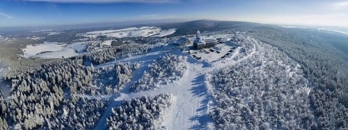 The Fichtelberg near Oberwiesenthal in the Erzgebirge district is the highest mountain in Saxony at 1214.88 m above sea level
