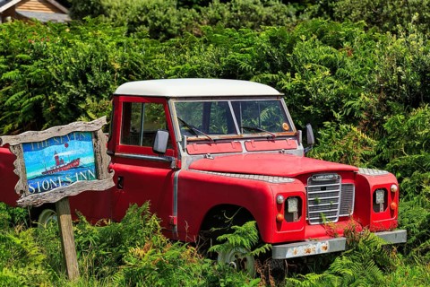 Red vintage car