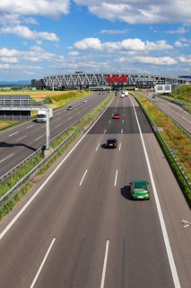 Trade fair car park on the A 8 at Stuttgart Airport