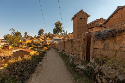 Old city wall with tower