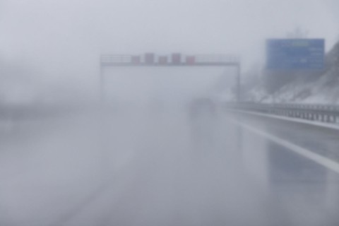 Motorway in winter
