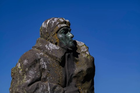 Monument to pilot Eugene Renaux on the summit of the Puy de Dome