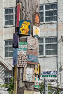 Art on a power pole