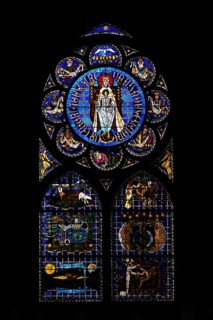 Interior stained glass window