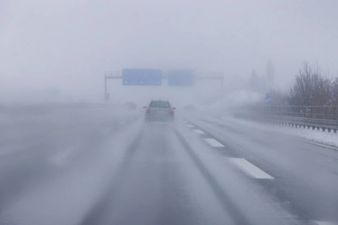 Motorway in winter
