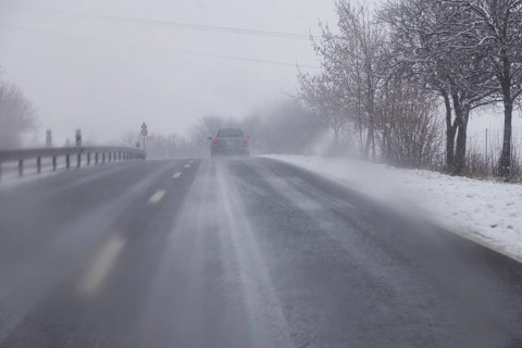 Motorway in winter