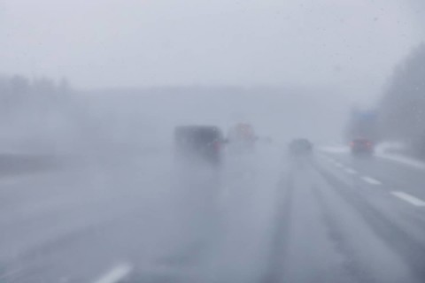 Motorway in winter