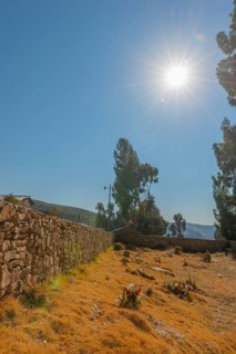 Small cemetery with graves