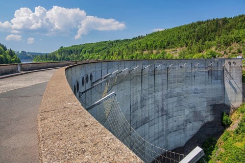 Oker Dam in the Harz nature park Park