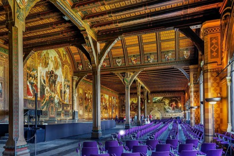 Summer Hall with historic murals in the Imperial Palace