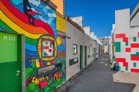 Colourful facades
