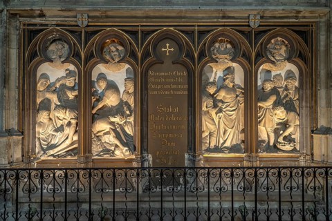 Reliefs in the interior of Sainte-Croix Orleans Cathedral