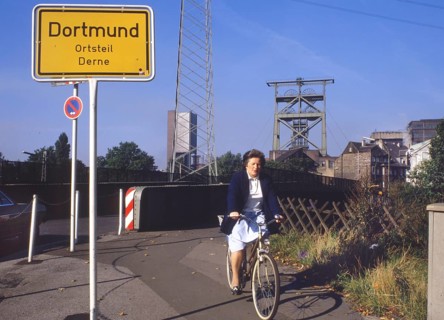 Woman with bicycle