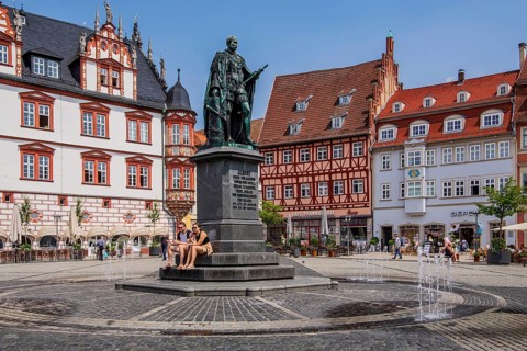 Market Square with Prince Albert Monument and Town House in the Old Town