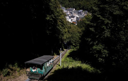 Historical funicular railway Funiculaire du Capucin from the Belle Epoque