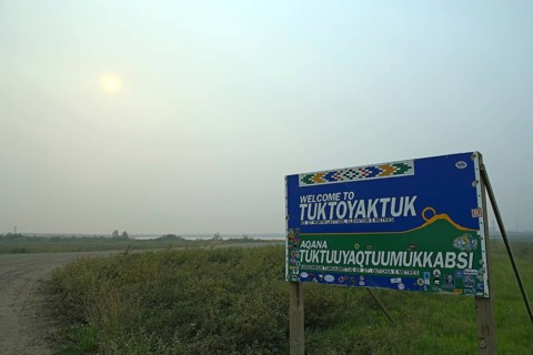 Tuktojaktuk town sign