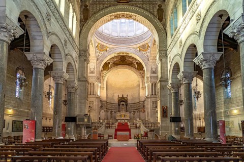 Interior of the Roman Catholic Basilica of Saint-Martin Tours