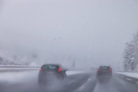 Motorway in winter