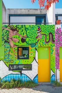 Colourful facade