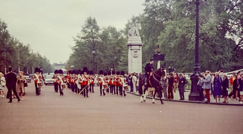 Changing The Guard on the Mall just in front of arriving at Buckingham Palace