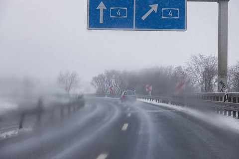 Motorway in winter