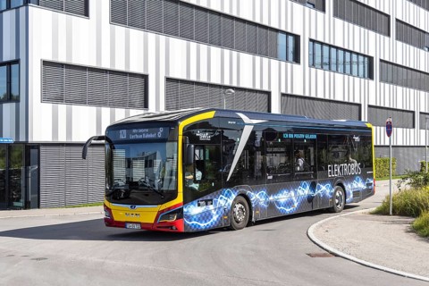 Electric bus of the Stadtwerke Tuebingen