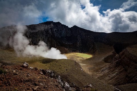 Crater with crater lake