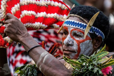 Dancers in war paint