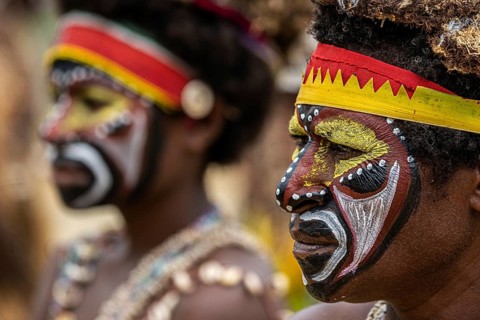 Dancers in war paint