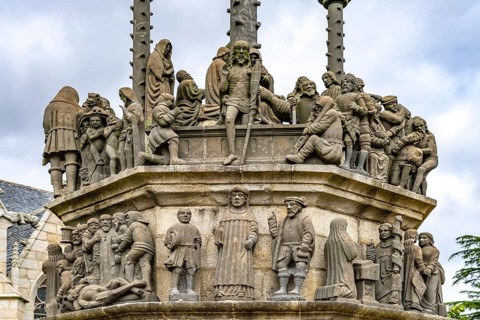 Figures of the Calvaire in the Enclosed Parish of Plougonven