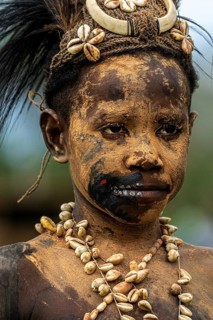 Child in war paint