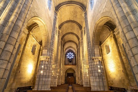 Interior of the Se do Porto Cathedral