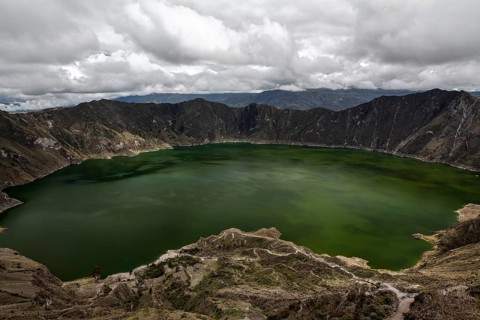 Quilotoa Caldera with crater lake