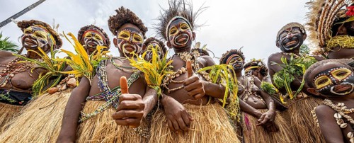 Dancers in war paint