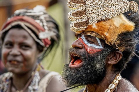 Dancers in war paint