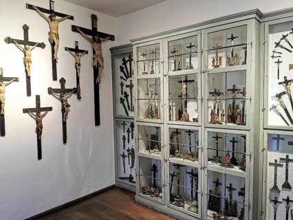 Oberammergau Museum with woodcarvings and religious artworks