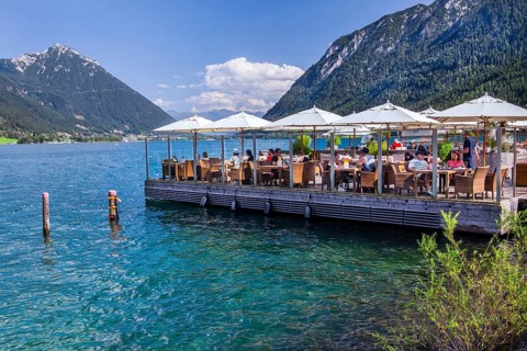 Restaurant terrace on the lake