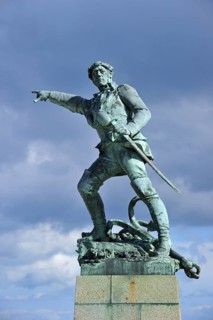 Statue of the French corsair Robert Surcouf by Alfred Caravaniez at Saint-Malo