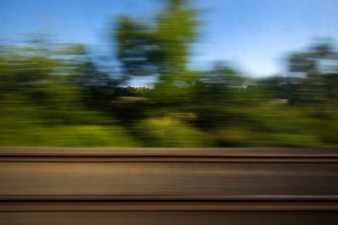 Long exposure from a moving train