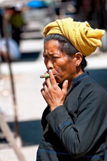 Woman with cigar