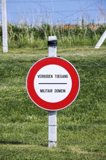 Warning sign in Dutch Verboden Toegang