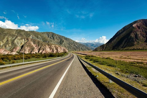 Road in the Quebrada de Humahuaca Gorge