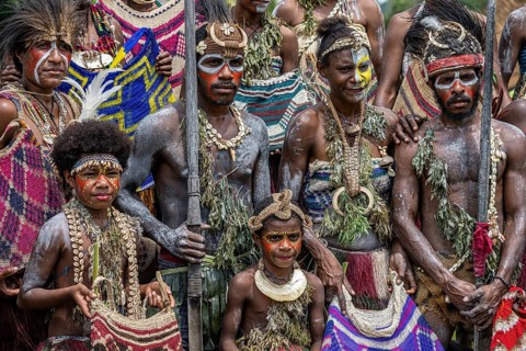 Dancers in war paint