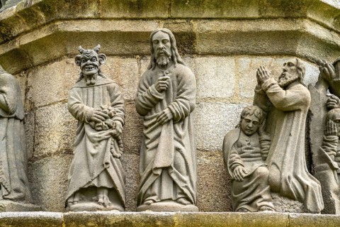 Figures of the Calvaire in the Enclosed Parish of Plougonven
