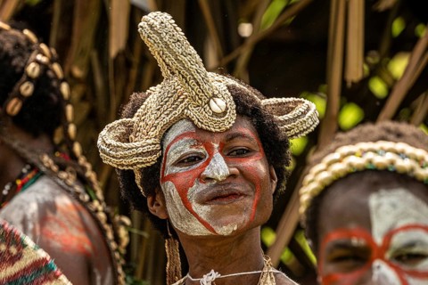 Dancer in war paint