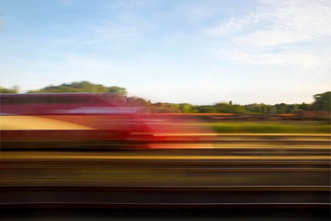 Long exposure from a moving train