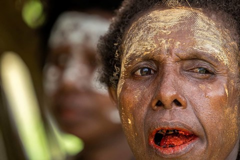 Dancer in war paint